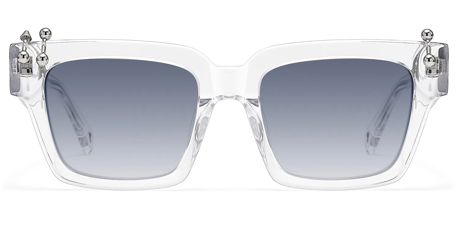 PIERCE - Square Transparent Sunglasses sold by Vooglam product image thumbnail 2
