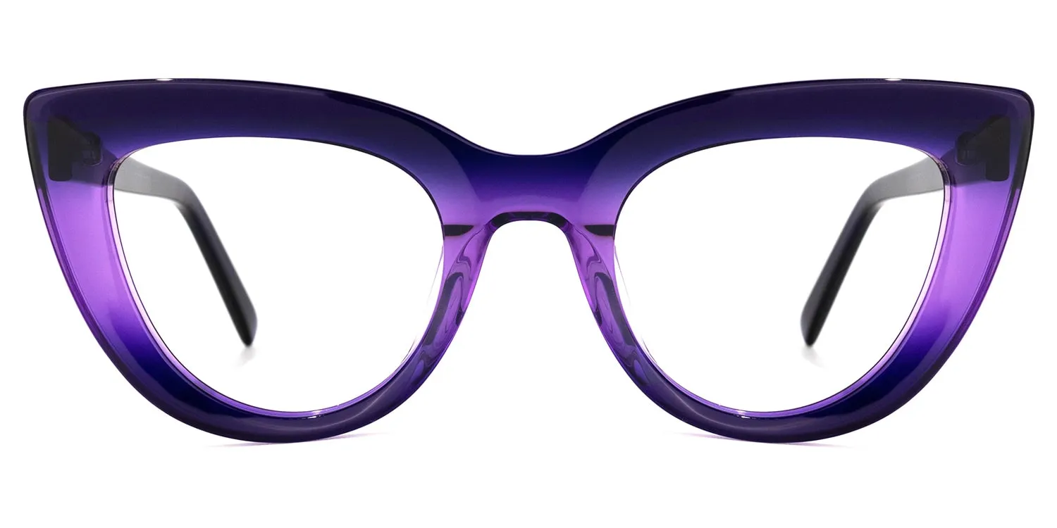 Pastora - Classic Retro Purple Cat Eye Glasses sold by Vooglam product image thumbnail 2