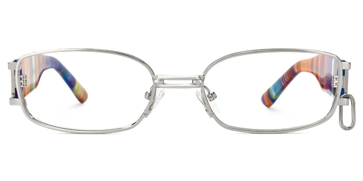 Gagenia - Rectangle Silver Eyeglasses sold by Vooglam