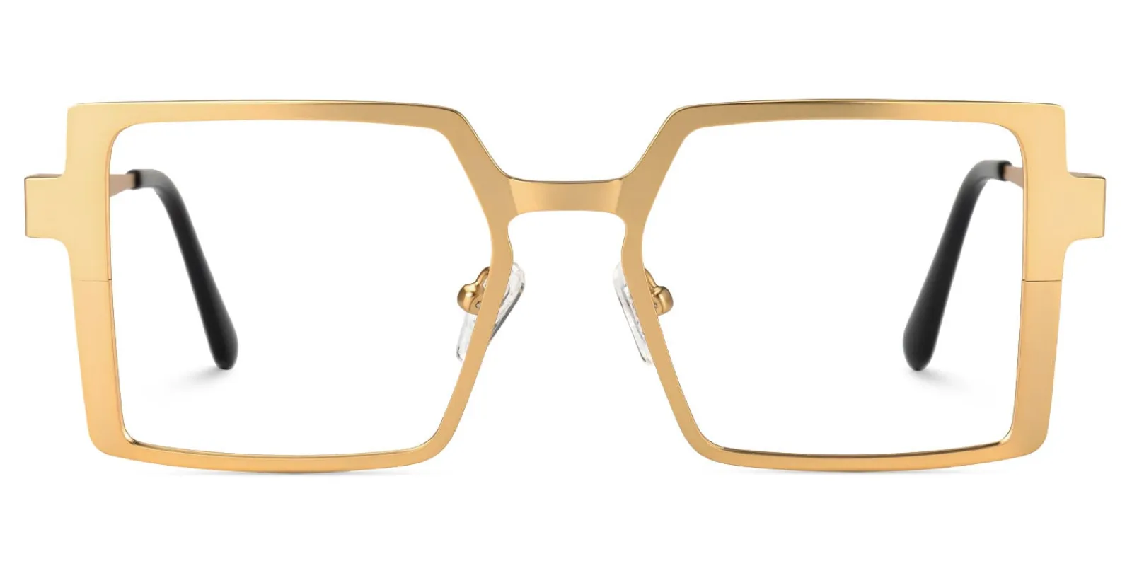 Elowen - Rectangle Gold Eyeglasses sold by Vooglam