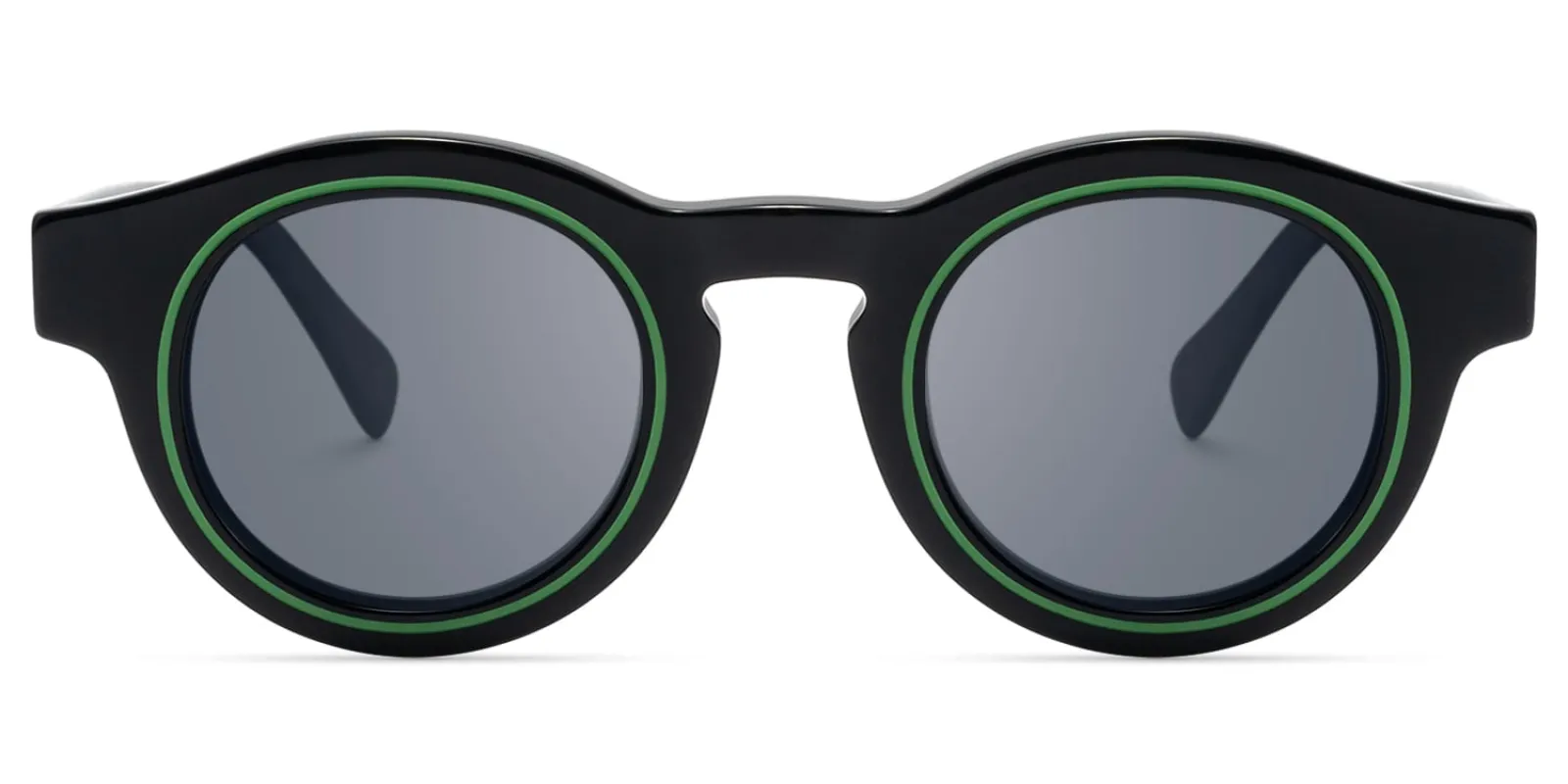 Pulse - Round Black Sunglasses sold by Vooglam