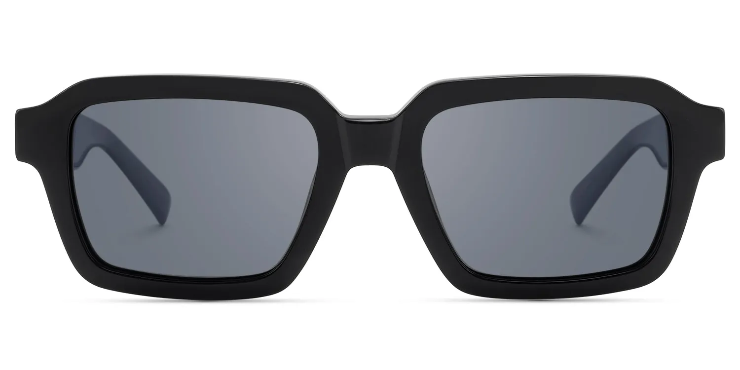 Jet - Rectangle Black Sunglasses sold by Vooglam product image thumbnail 2