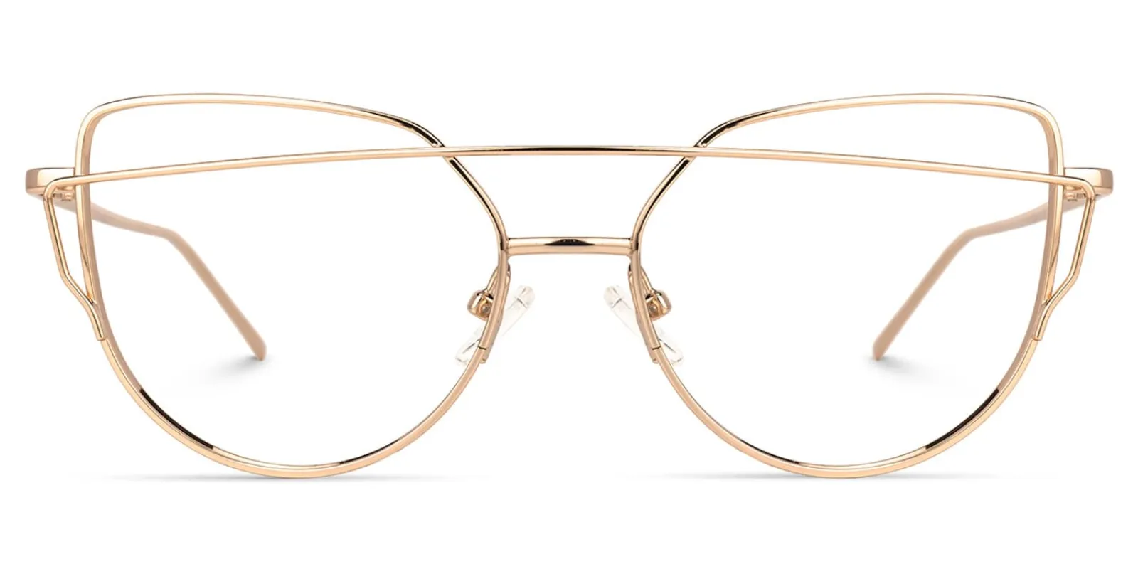Selina - Aviator Gold Eyeglasses sold by Vooglam