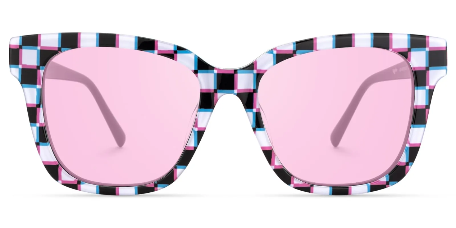 Laisha - Square Pattern Sunglasses sold by Vooglam