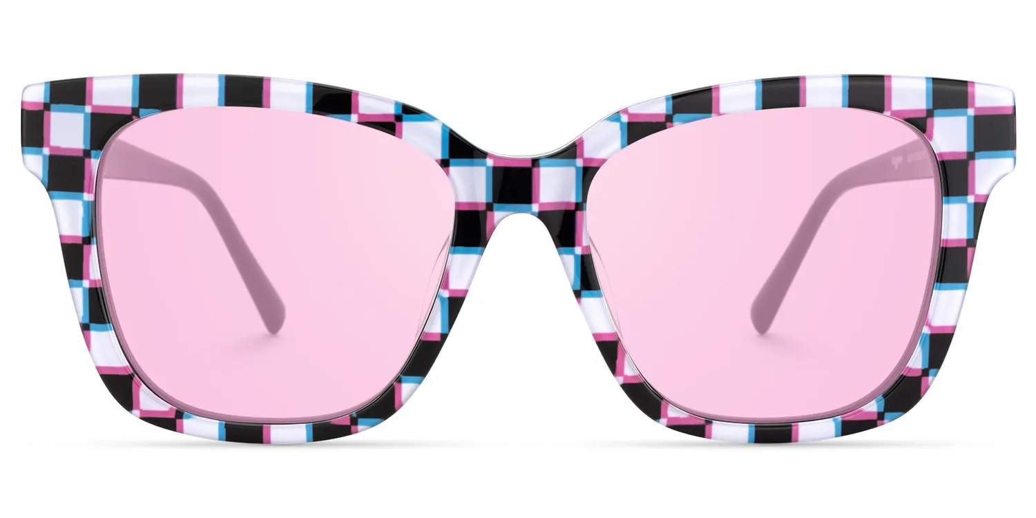 Laisha - Square Pattern Sunglasses sold by Vooglam product image thumbnail 2