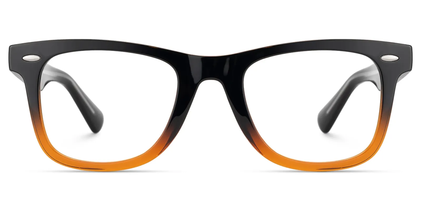 Nadia - Rectangle Two-tone Eyeglasses sold by Vooglam
