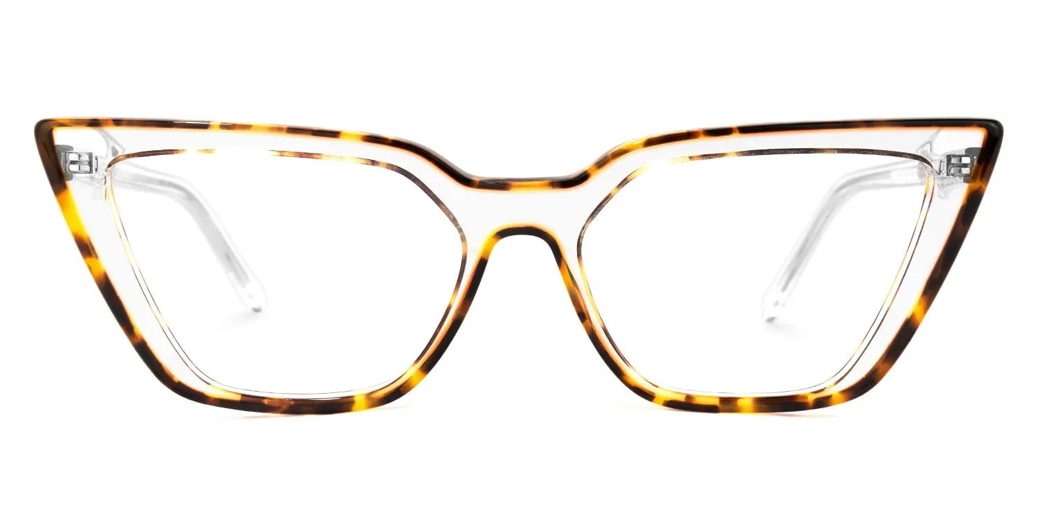 Lyuba - Rectangle Tortoise Eyeglasses sold by Vooglam product image thumbnail 2