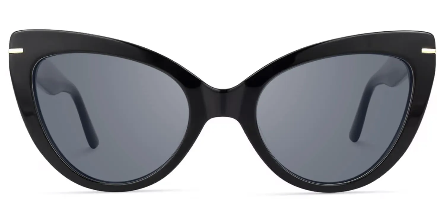 Veromca - Cat Eye Black Sunglasses sold by Vooglam