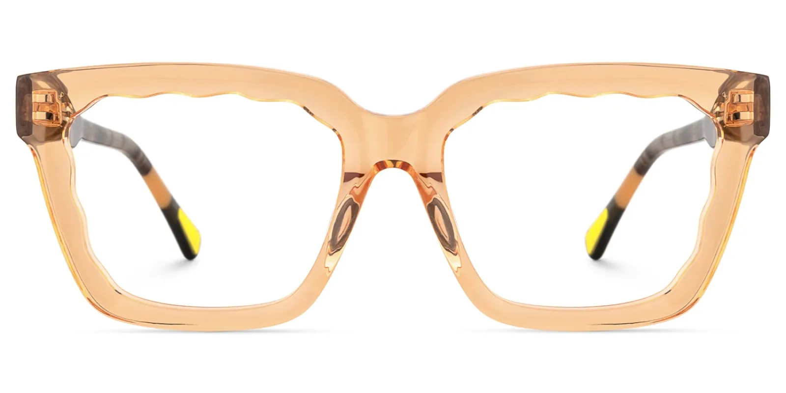 Verve - Rectangle Yellow Eyeglasses sold by Vooglam