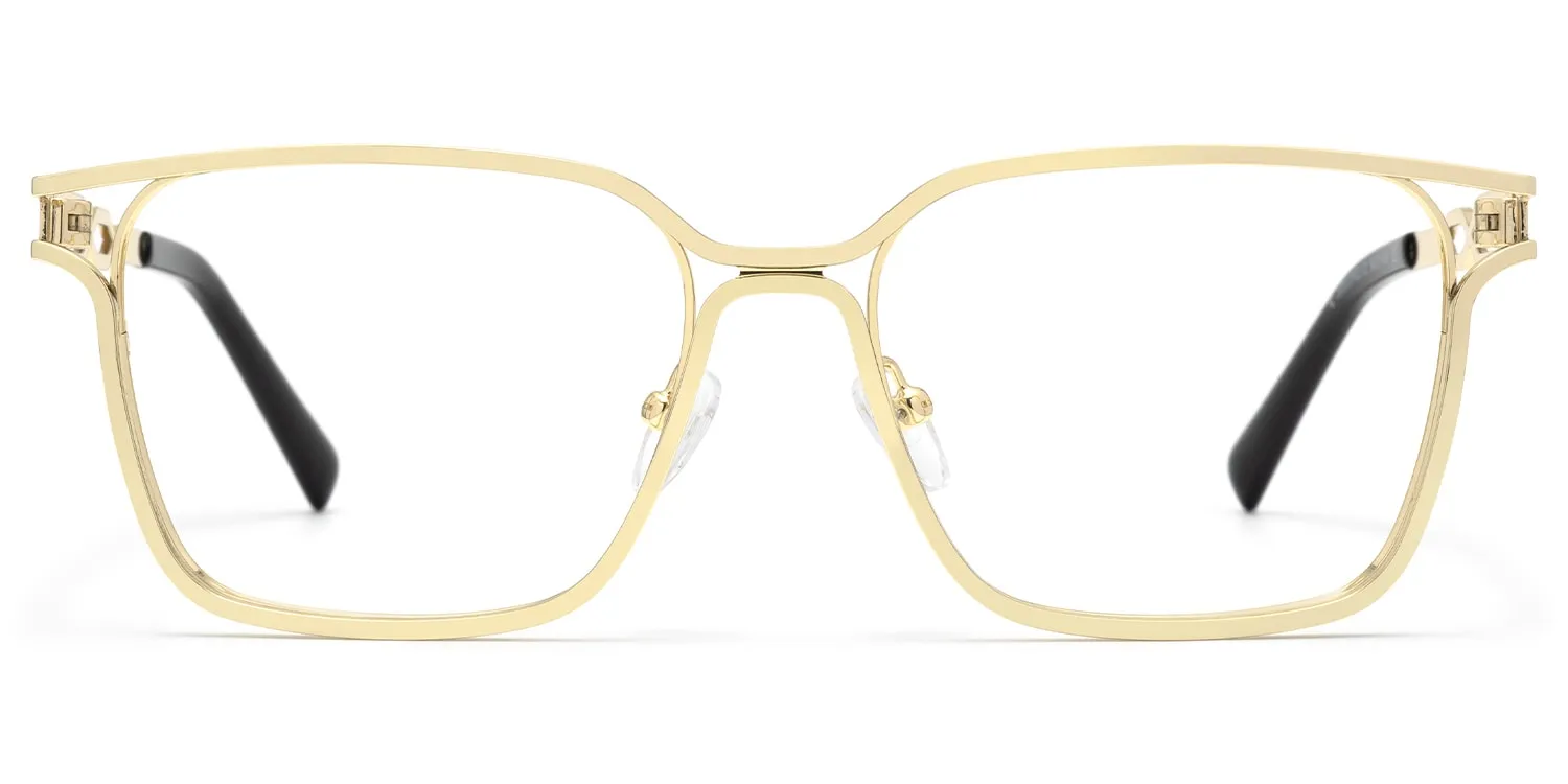 Frenzy - Rectangle Gold Eyeglasses sold by Vooglam product image thumbnail 2