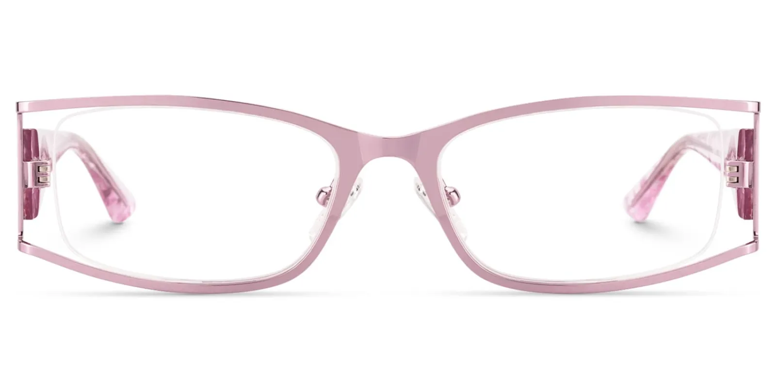 Elle - Rectangle Pink Eyeglasses sold by Vooglam