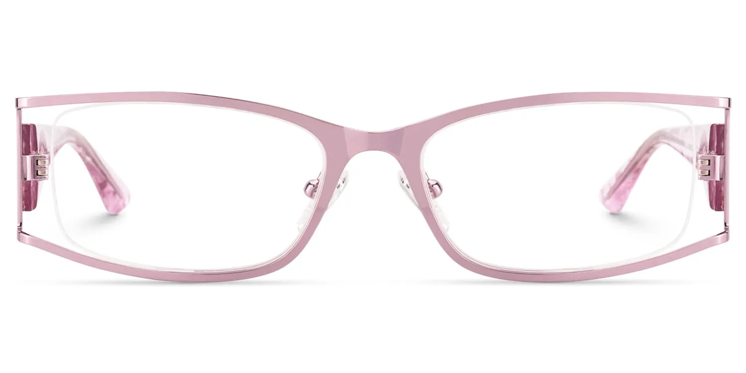 Elle - Rectangle Pink Eyeglasses sold by Vooglam product image thumbnail 2