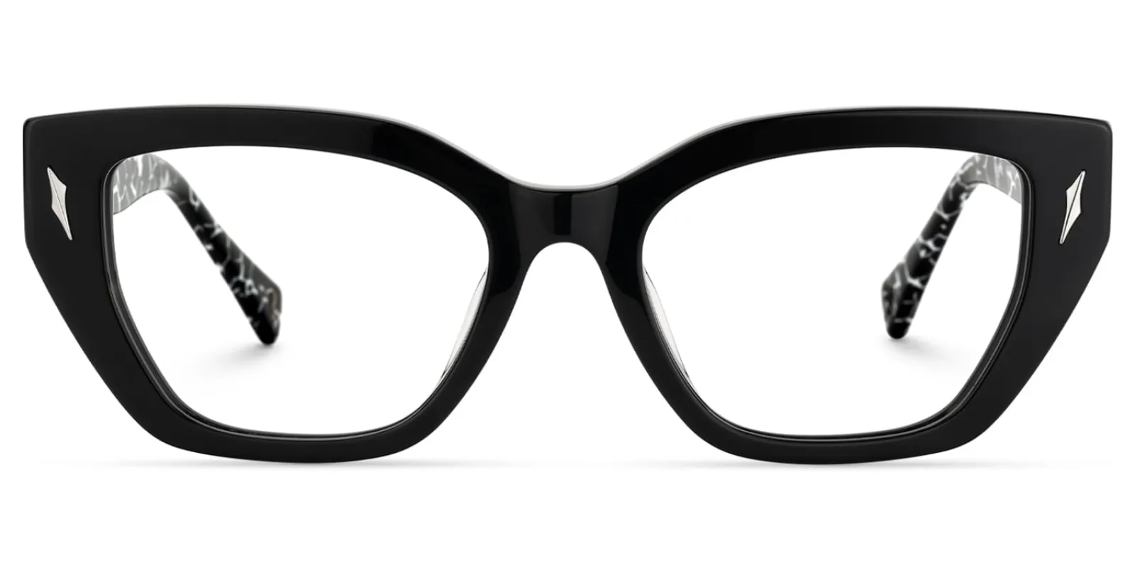 Naiara - Rectangle Black Eyeglasses sold by Vooglam