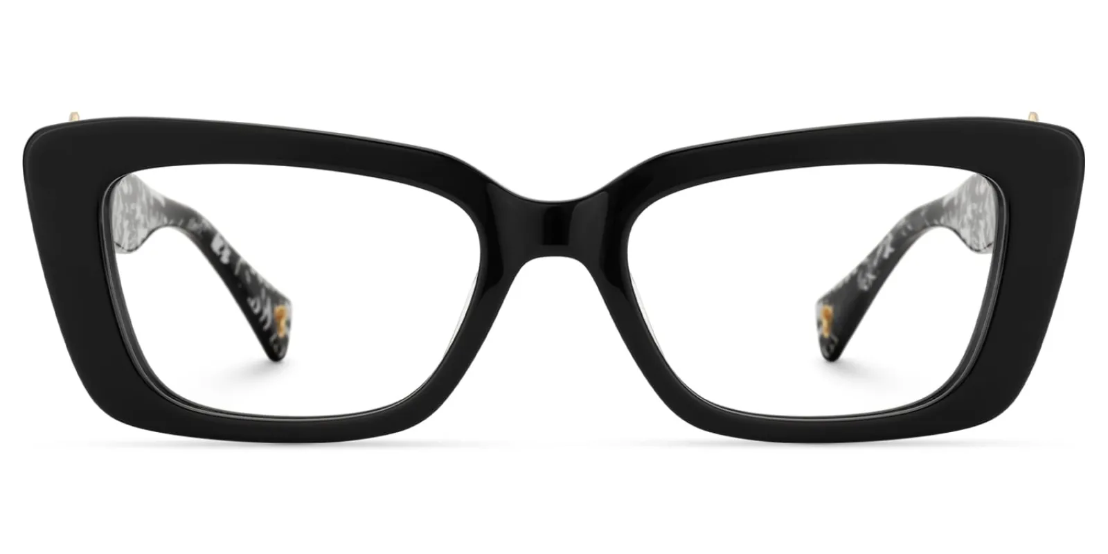 Odina - Rectangle Black Eyeglasses sold by Vooglam