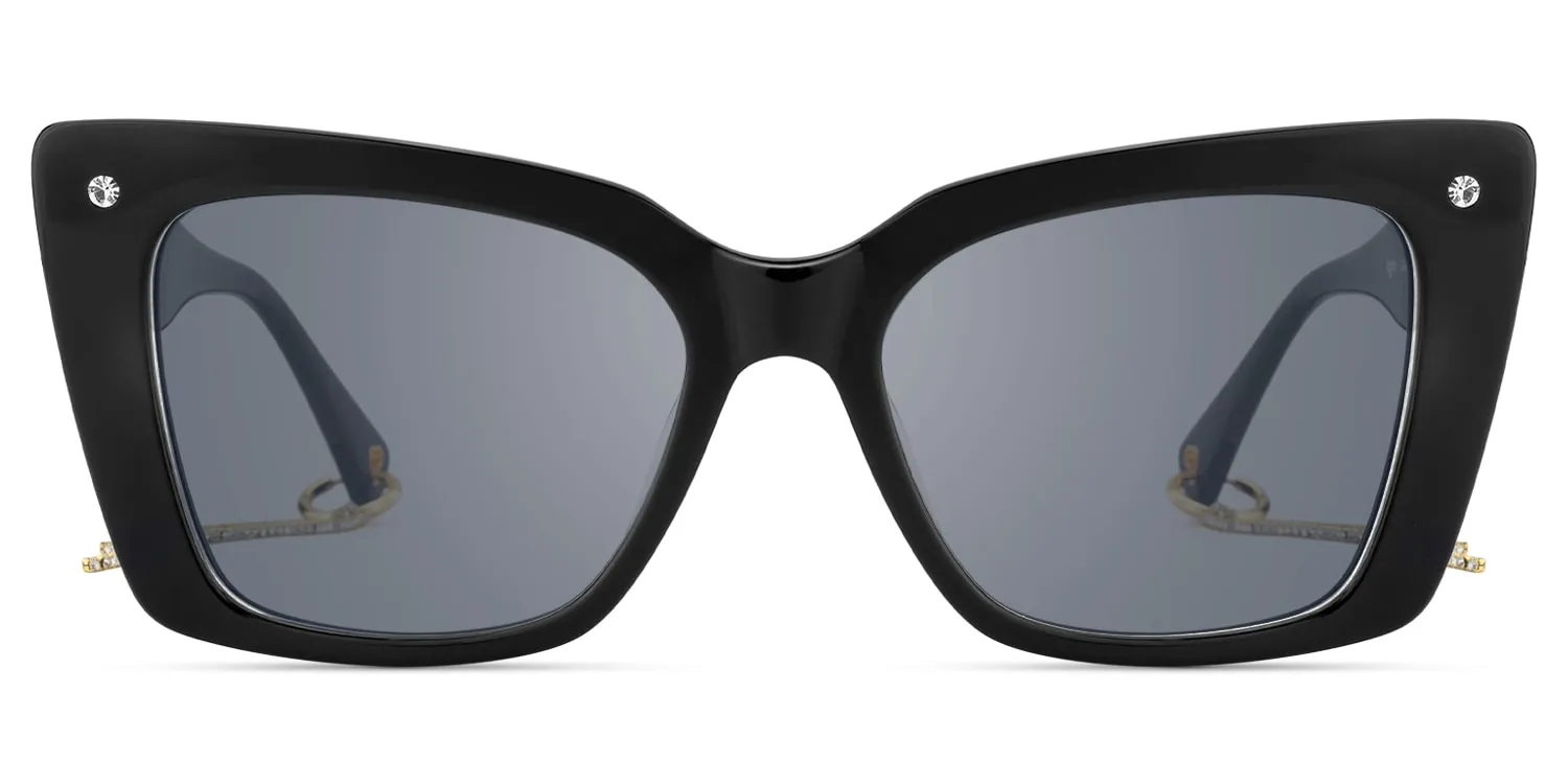 Rosa - Butterfly Black Sunglasses sold by Vooglam