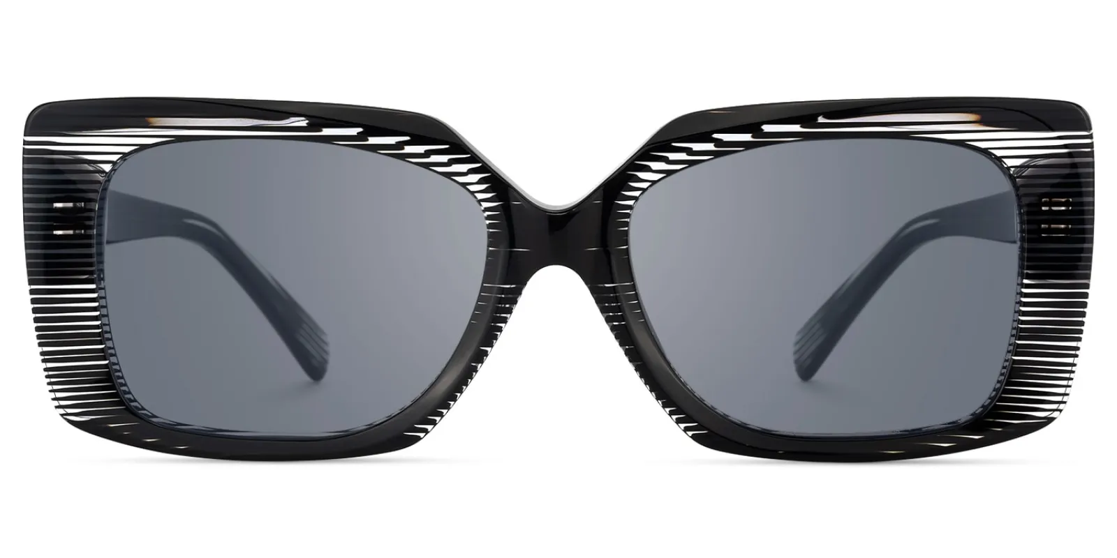 Stratus - Rectangle Black Sunglasses sold by Vooglam