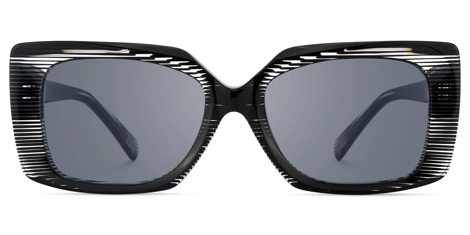 Stratus - Rectangle Black Sunglasses sold by Vooglam product image thumbnail 2