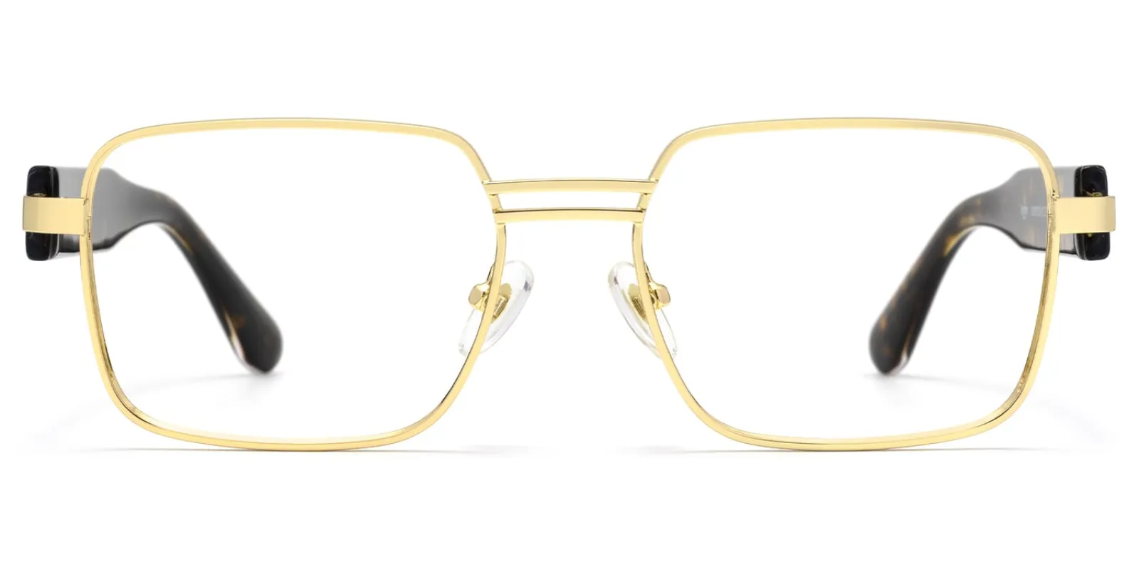 Ubuntu - Rectangle Gold Eyeglasses sold by Vooglam
