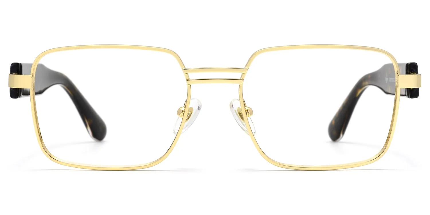 Ubuntu - Rectangle Gold Eyeglasses sold by Vooglam product image thumbnail 2