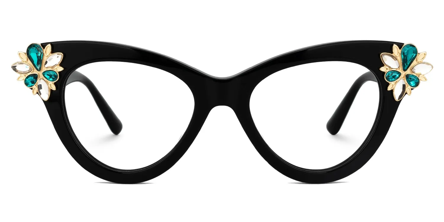 Farai - Cat Eye Black Eyeglasses sold by Vooglam
