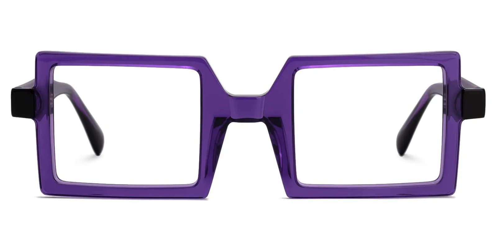 Fawzia - Rectangle Purple Eyeglasses sold by Vooglam