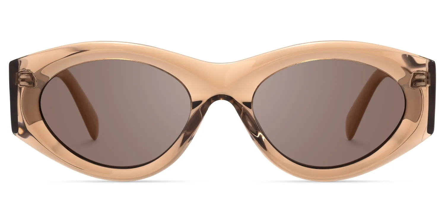 Aura - Cat Eye Champagne Sunglasses sold by Vooglam product image thumbnail 2