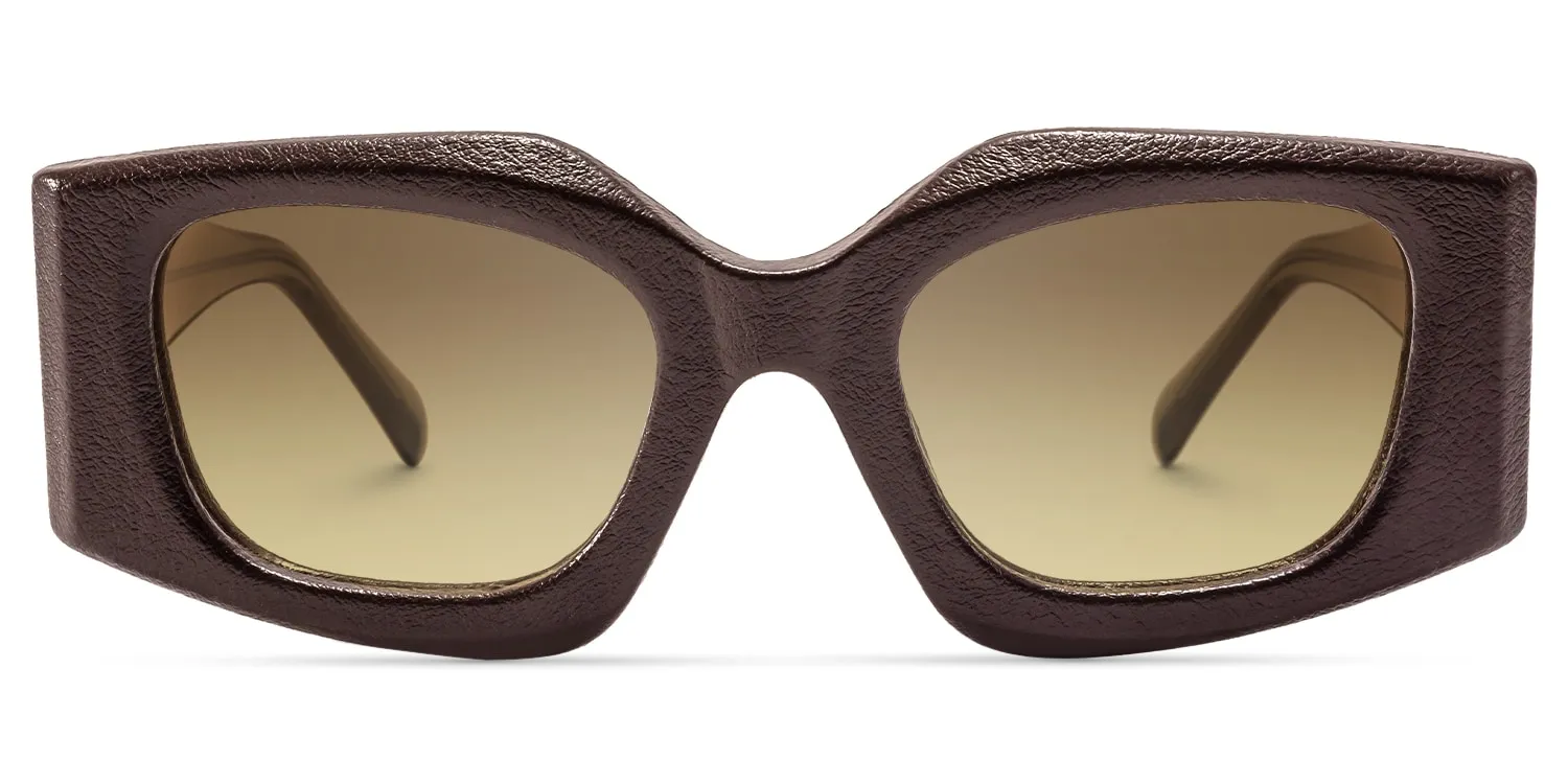 CruzHide - Geometric Brown Sunglasses sold by Vooglam product image thumbnail 2