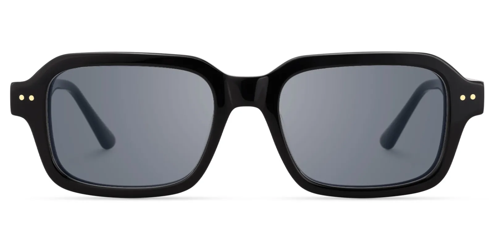 Narges - Rectangle Black Sunglasses sold by Vooglam