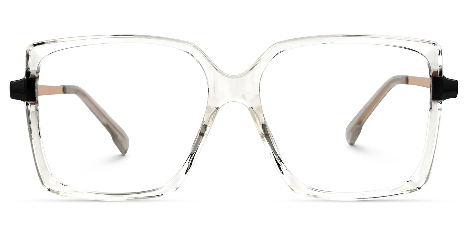 Ebru - Square Crystal Eyeglasses sold by Vooglam