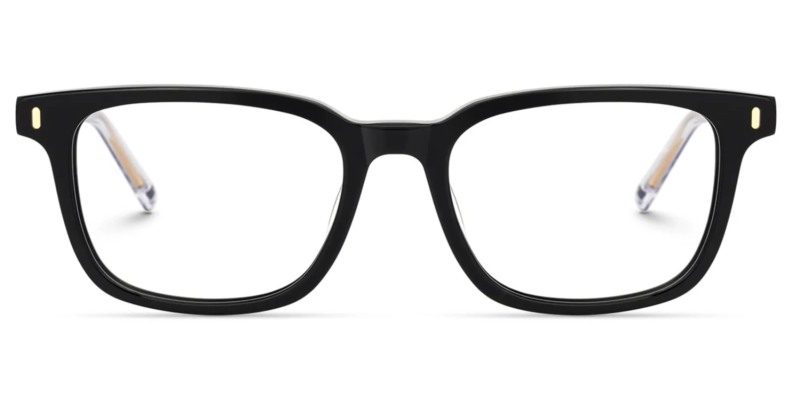 Lajos - Rectangle Black Eyeglasses sold by Vooglam