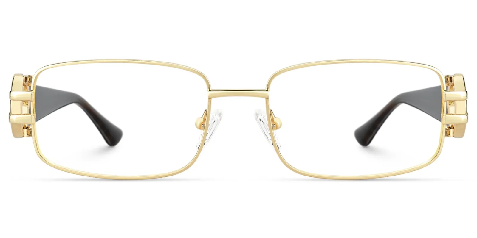 Aurae - Rectangle Gold Eyeglasses sold by Vooglam