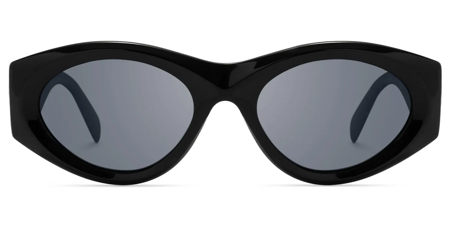 Aura - Cat Eye Black Sunglasses sold by Vooglam