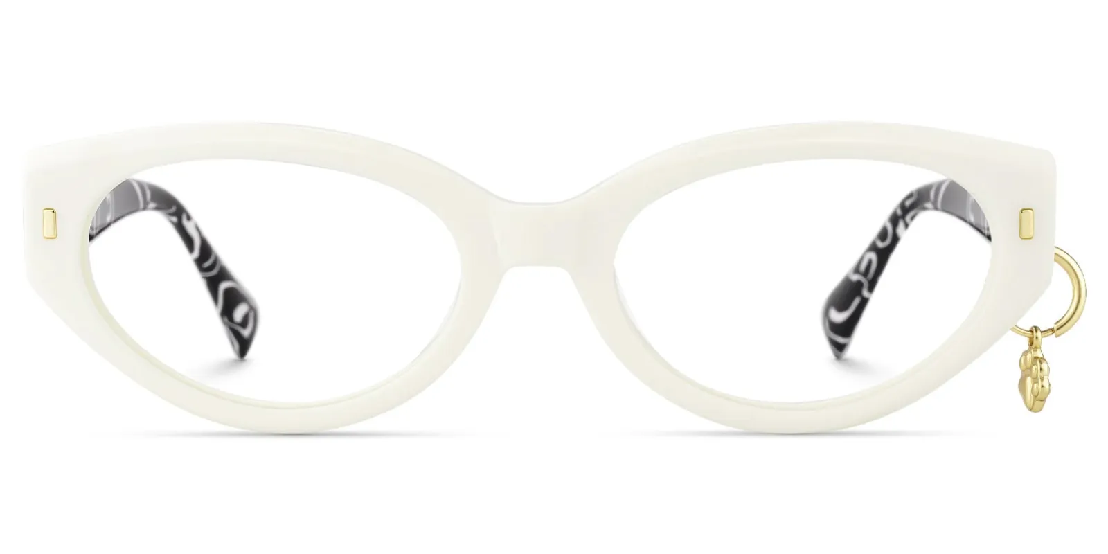Meow - Cat Eye White Eyeglasses sold by Vooglam