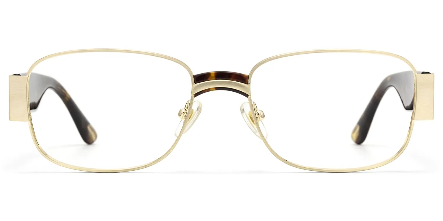 Nyame - Rectangle Gold Eyeglasses sold by Vooglam product image thumbnail 2