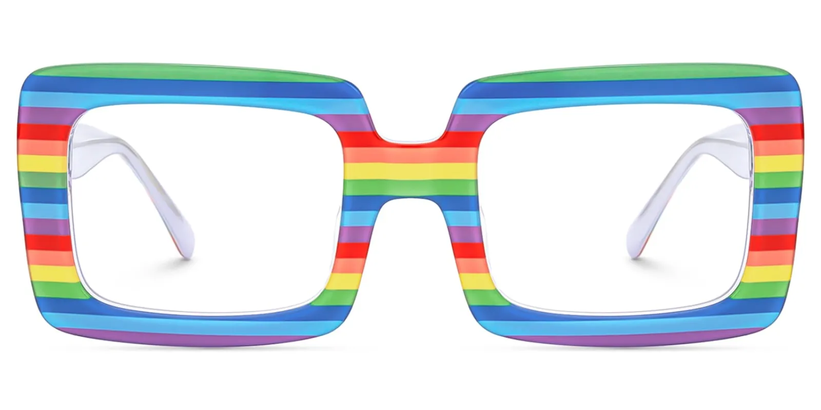 Jackie - Rectangle Multicolor Eyeglasses sold by Vooglam