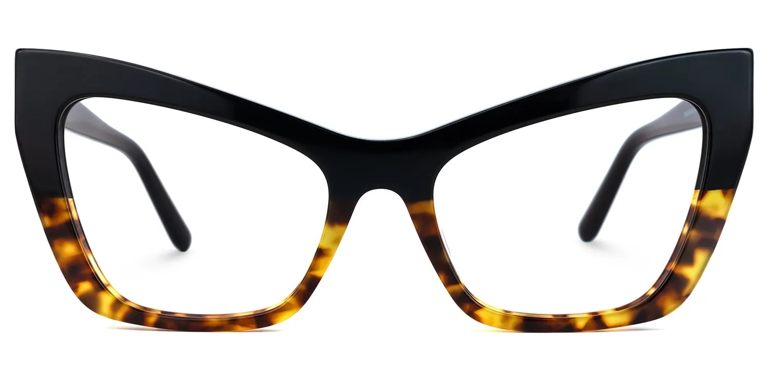Bader - Cat Eye Black/Tortoise Retro Eyeglasses | Vooglam sold by Vooglam product image thumbnail 2