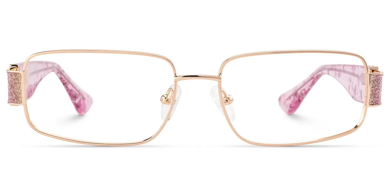 Alexandra - Rectangle Pink Eyeglasses sold by Vooglam