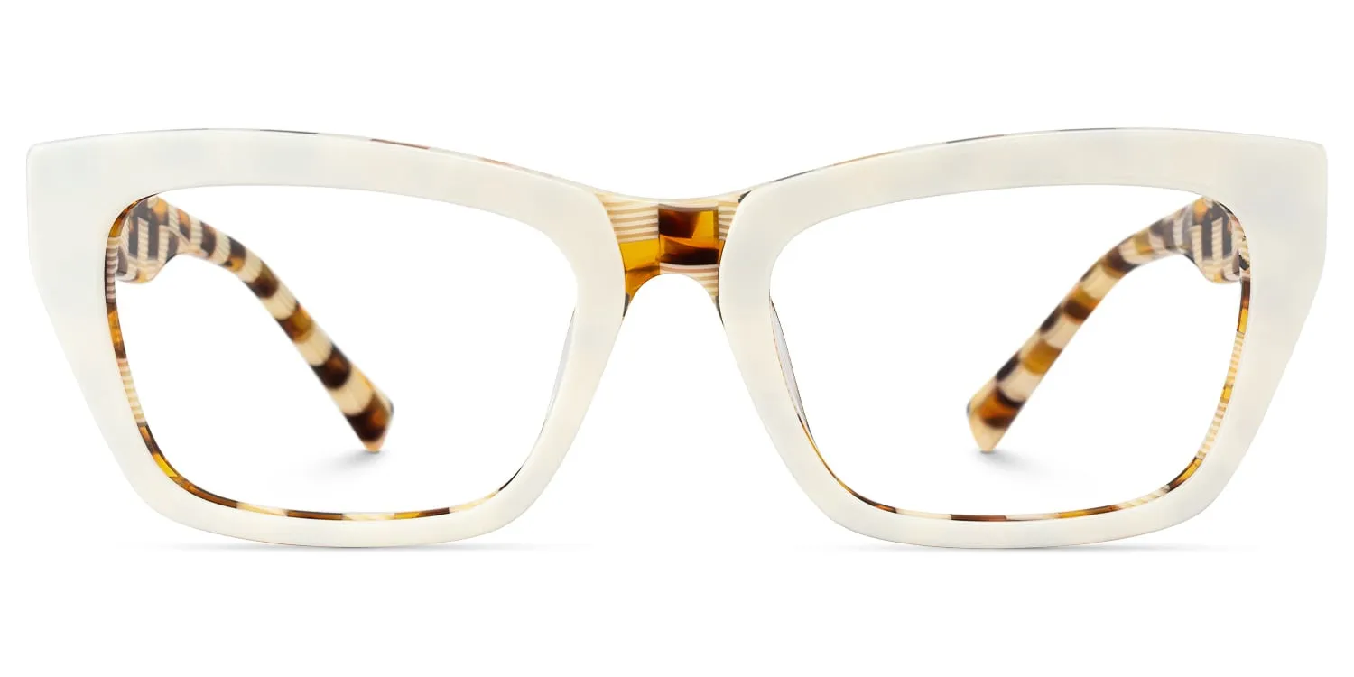 Lola - Rectangle Yellow Eyeglasses sold by Vooglam product image thumbnail 2