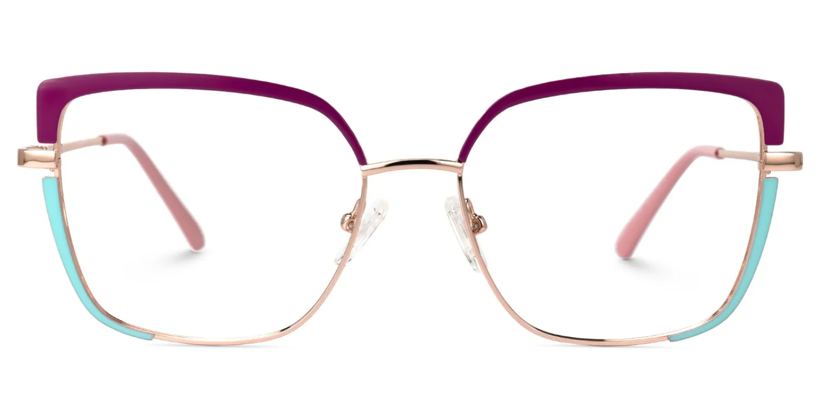 Deandre - Square Blue/Purple Eyeglasses sold by Vooglam