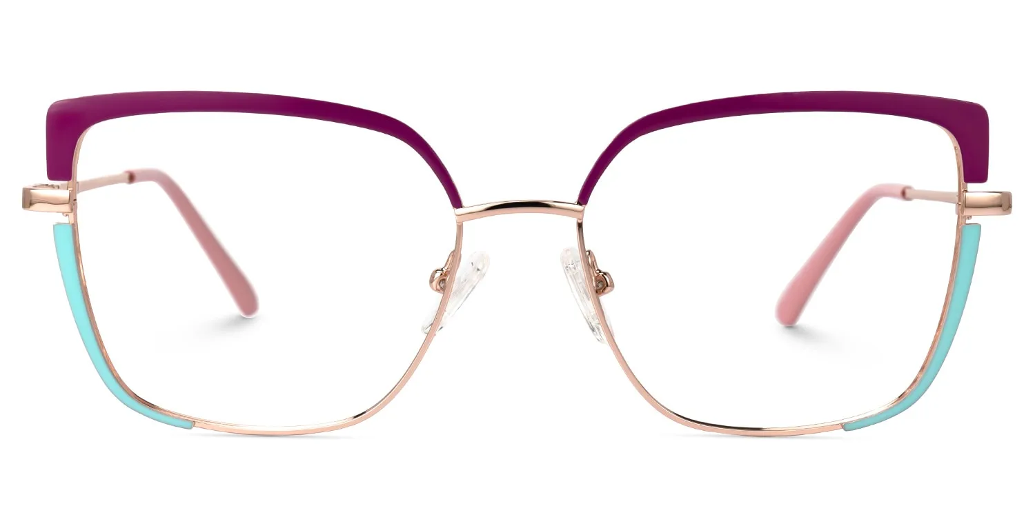 Deandre - Square Blue/Purple Eyeglasses sold by Vooglam product image thumbnail 2