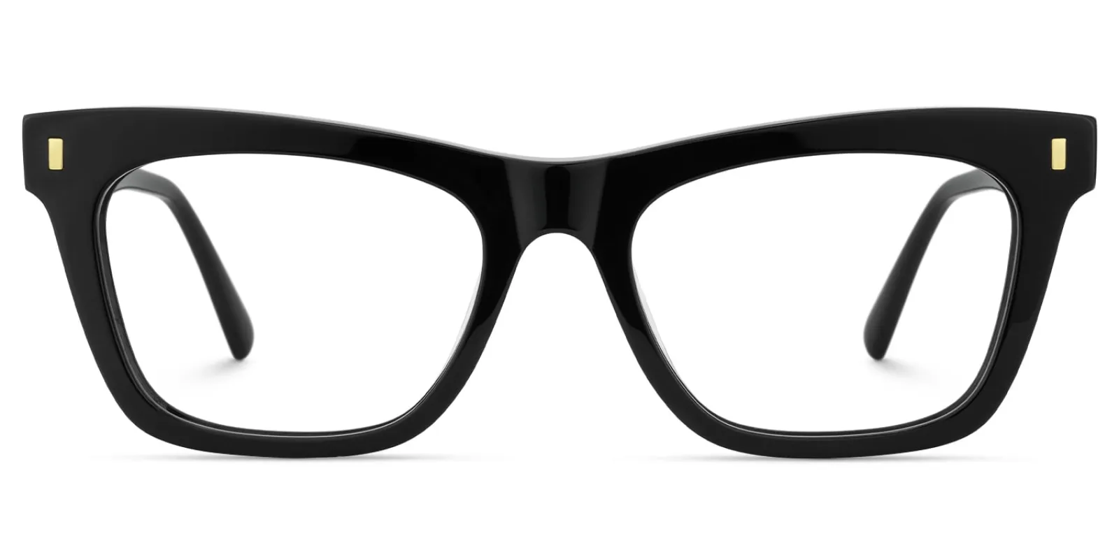 Calico - Square Black Eyeglasses sold by Vooglam