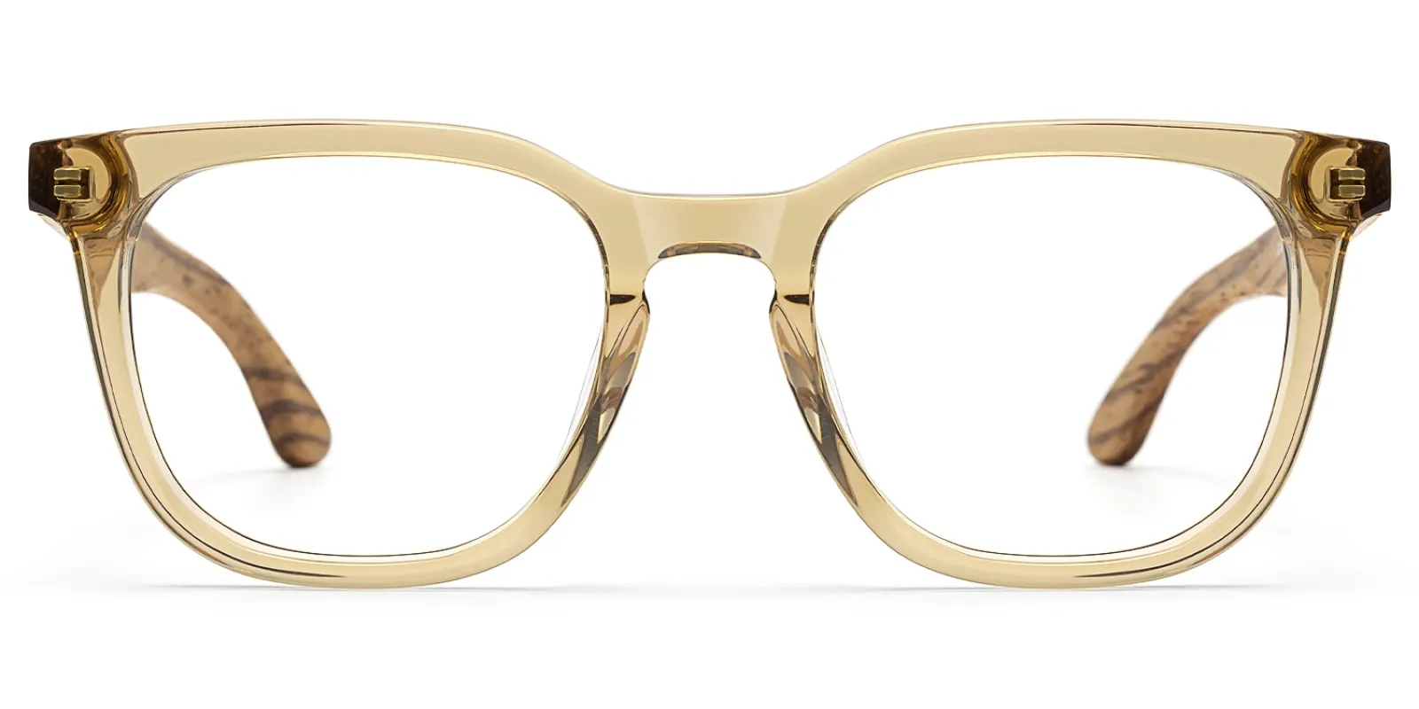 Lote - Square Champagne Eyeglasses sold by Vooglam