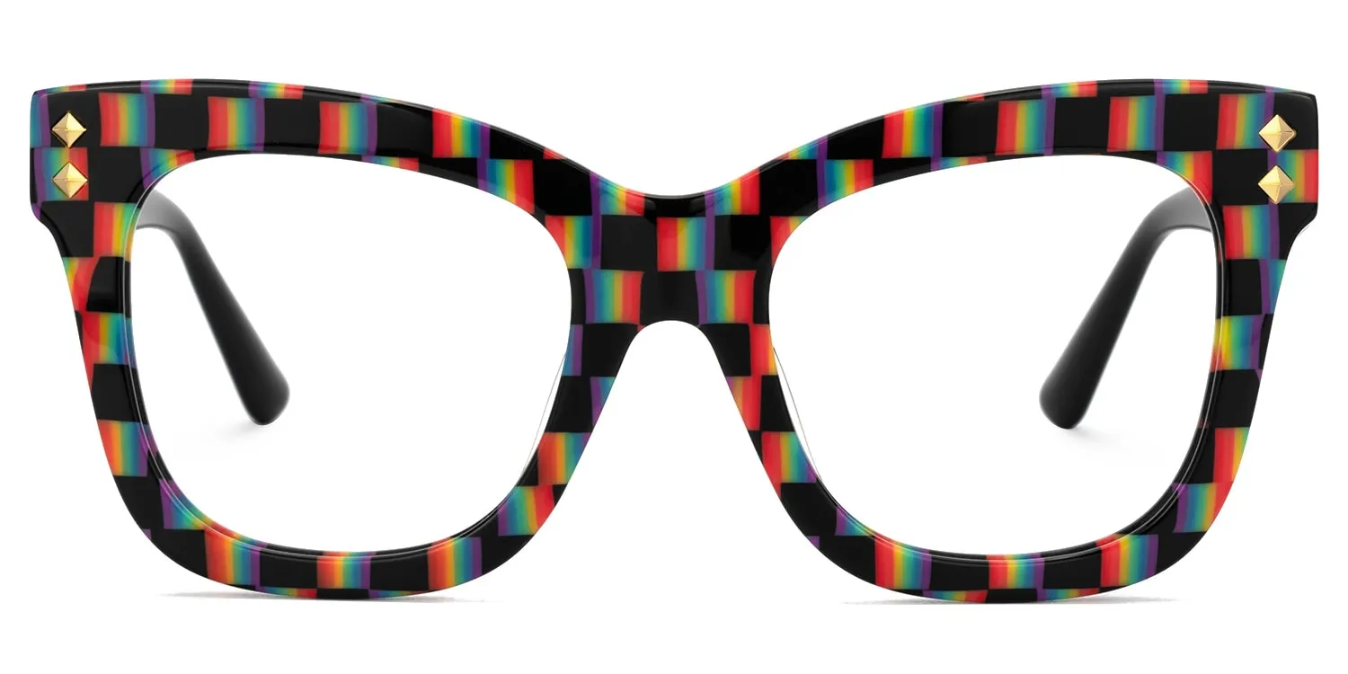 Faustyna - Square Multicolor Eyeglasses sold by Vooglam product image thumbnail 2