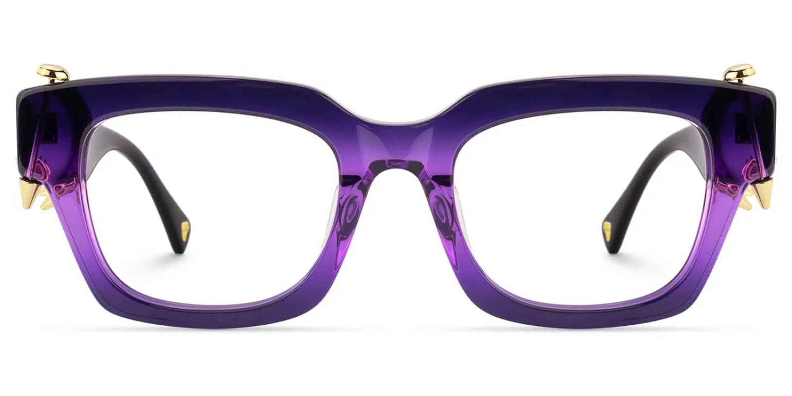 Sabrina - Rectangle Purple Eyeglasses sold by Vooglam