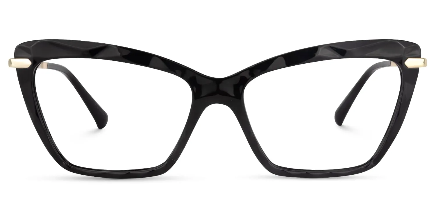 Annie - Elegant Black Rectangle Frame Eyeglasses sold by Vooglam product image thumbnail 2