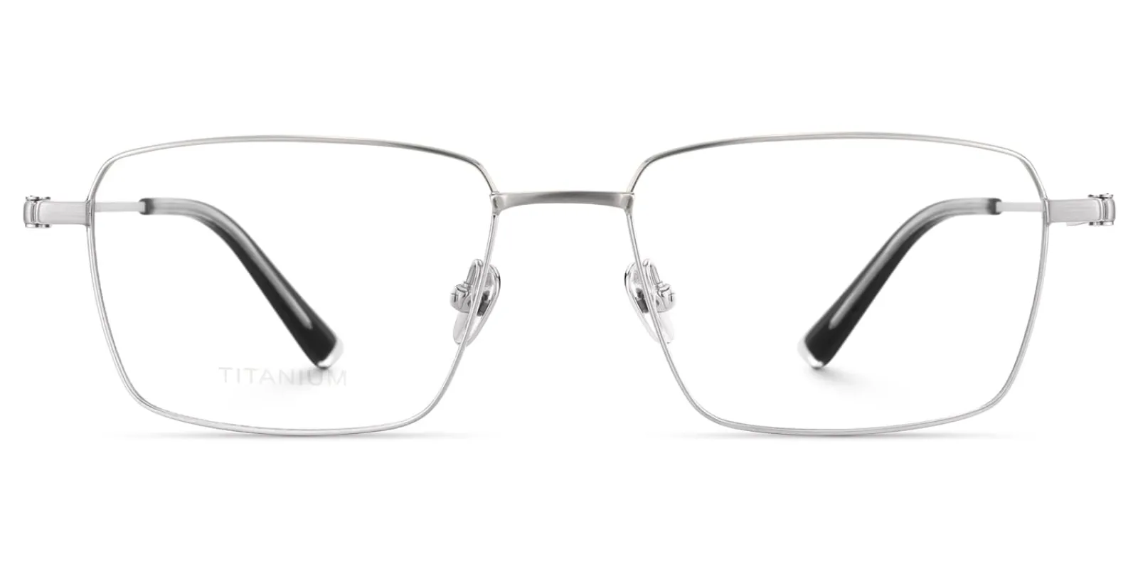 Slate - Rectangle Silver Eyeglasses sold by Vooglam