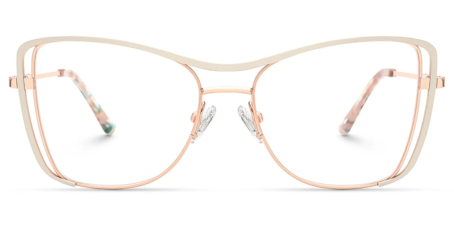 Omar - Aviator Champagne Eyeglasses sold by Vooglam product image thumbnail 2