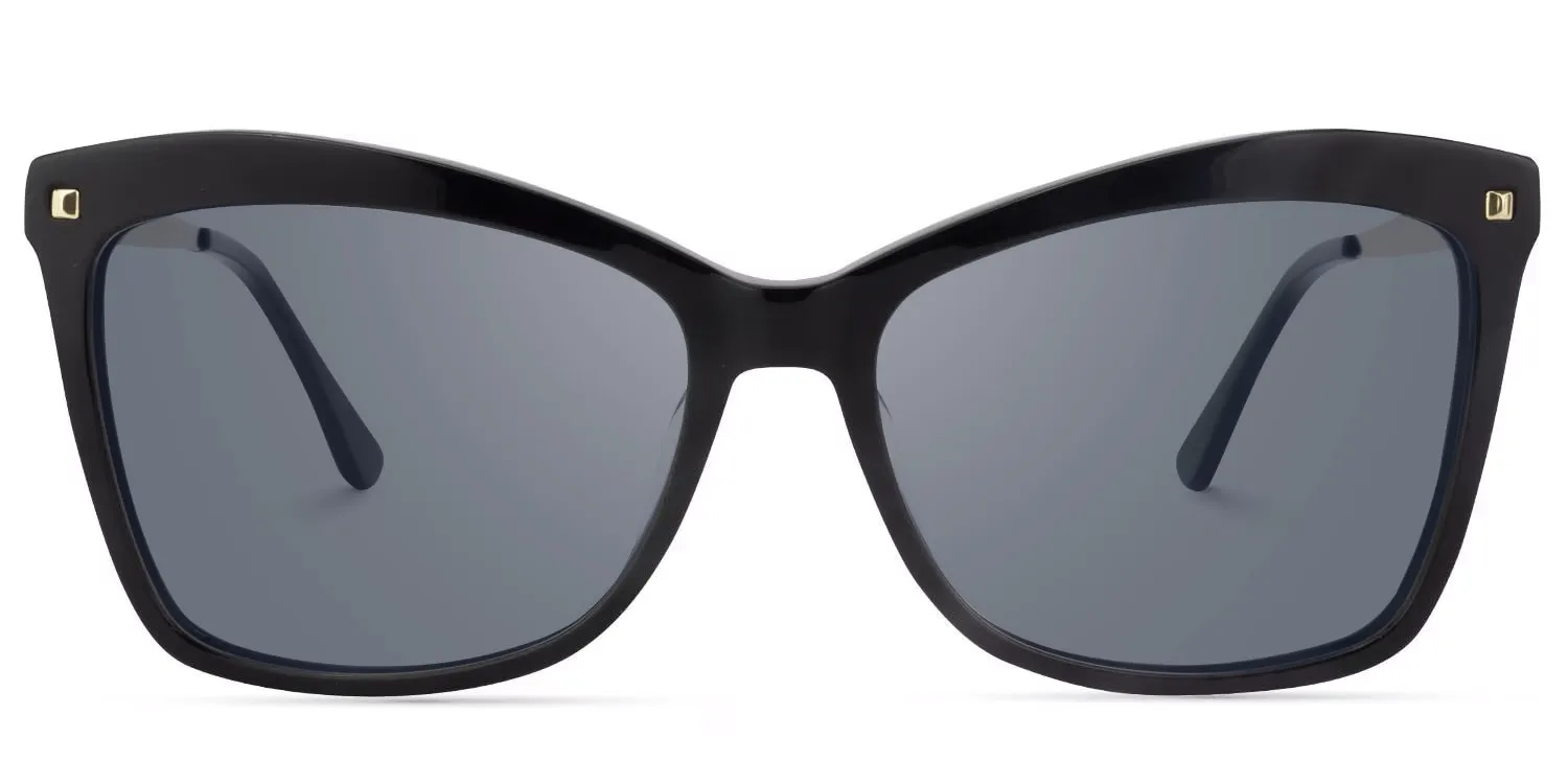Libby - Butterfly Black Sunglasses sold by Vooglam