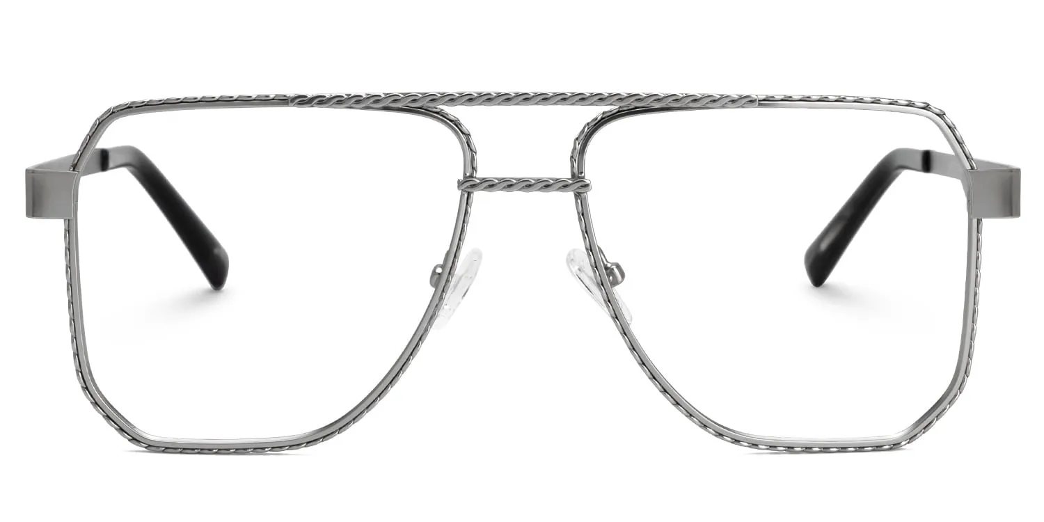 Fidelina - Aviator Silver Eyeglasses sold by Vooglam product image thumbnail 2
