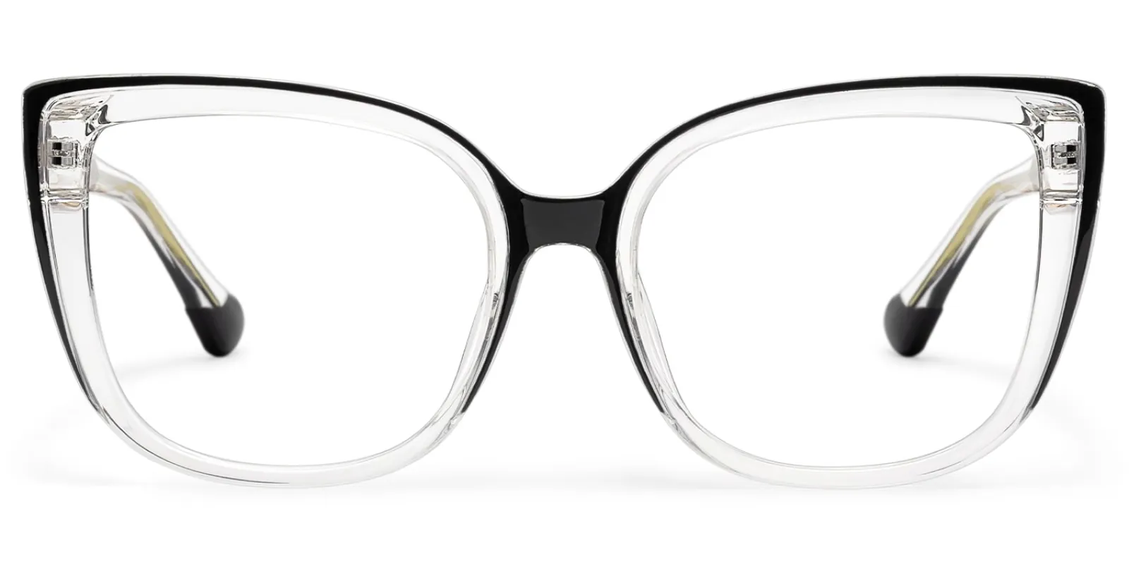 Darena - Cat Eye Black/Crystal Eyeglasses sold by Vooglam